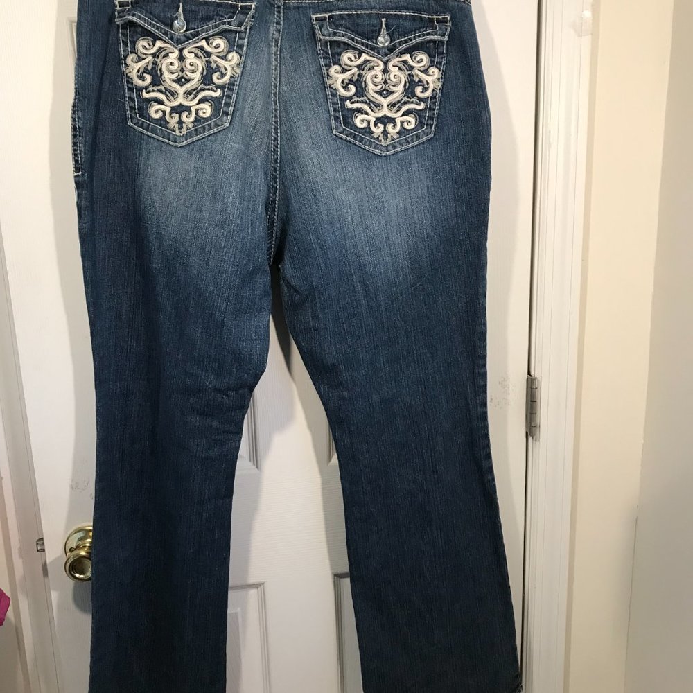 A.n.a Jeans  Size 20W  40x33 Blue Denim  Bootcut Dark 11'' RISE HIPS 46''